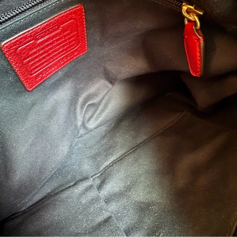 Coach Legacy Hobo Red Pebble Shoulder Bag E1381-25678